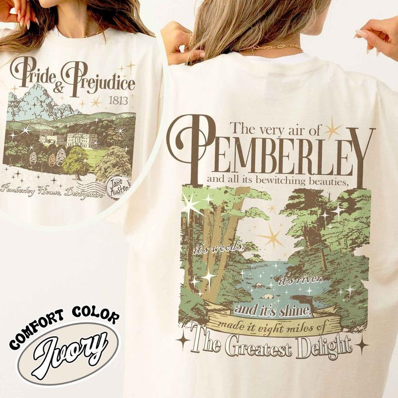 Pride and Prejudice Comfort Color shirt. Pemberley House Shirt Hoodie, Sweatshirt | WearSparks.com