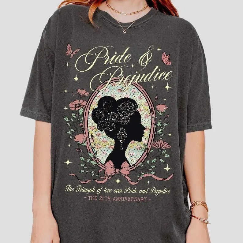 Pride and Prejudice Comfort Colors Shirt, Elizabeth Bennet Inspired Shirt, Obstinate Headstrong Girl Tee, Mr Darcy Book...