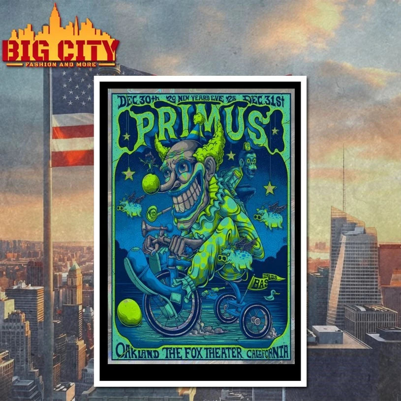 Primus NYE Oakland On Dec 30-31 2025 Poster Shirt