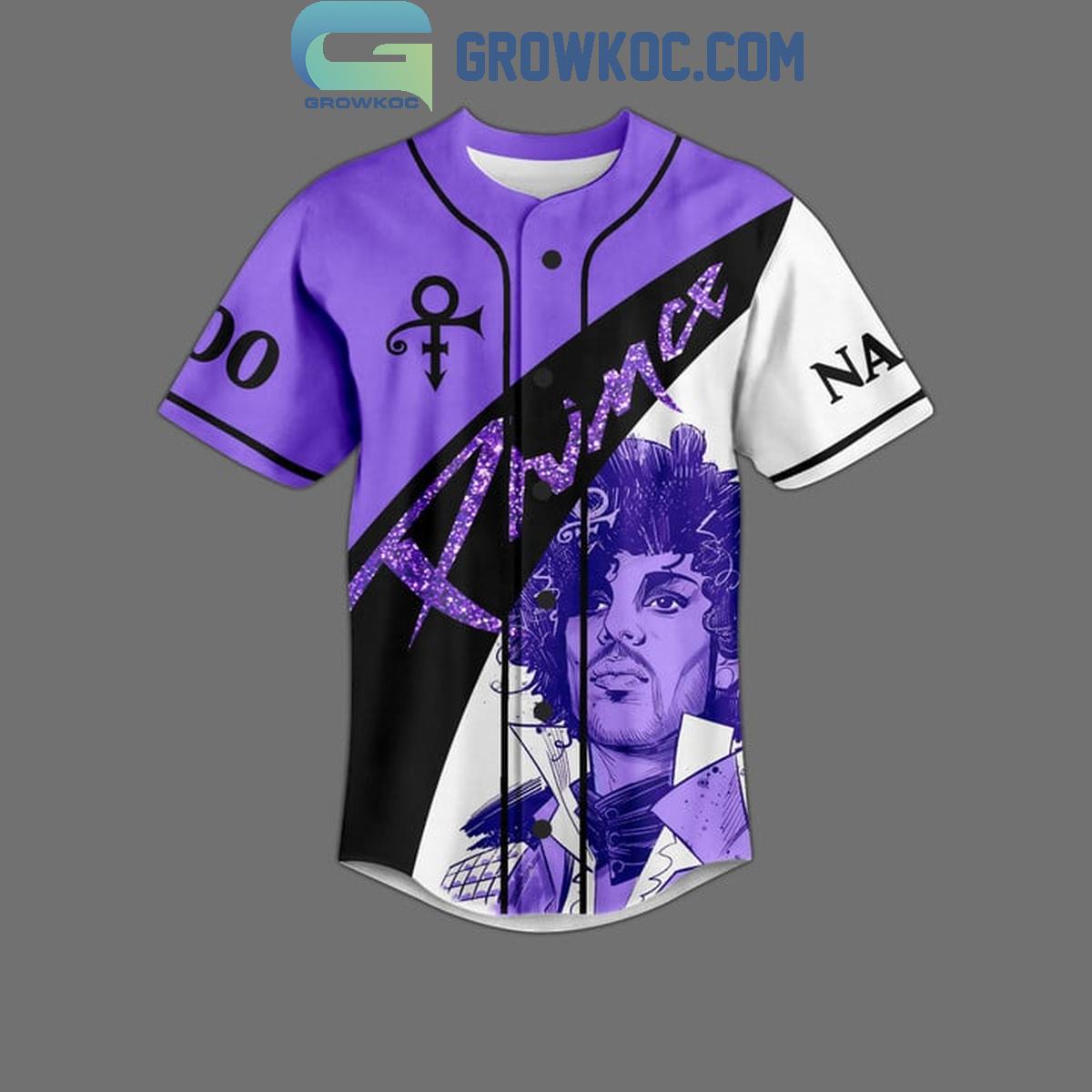 Prince I Only Want To See You Underneath The Purple Rain Personalized Baseball Jersey