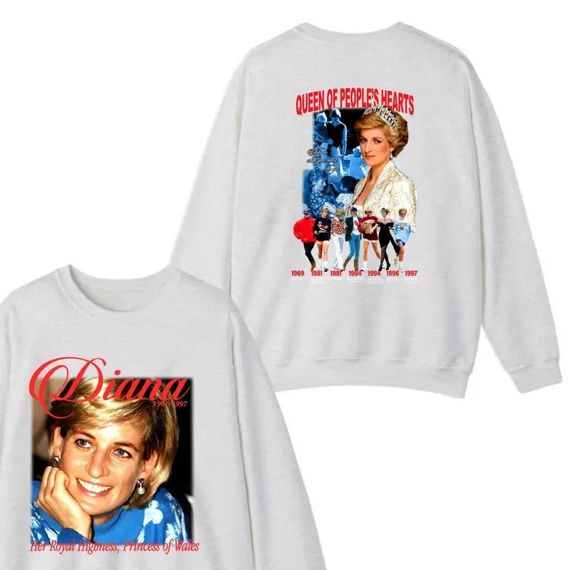 Princess Diana Crewneck, Unisex Sweater, Comfort Cotton Classic T-Shirts, Hoodie, Sweatshirt | WearSparks.com