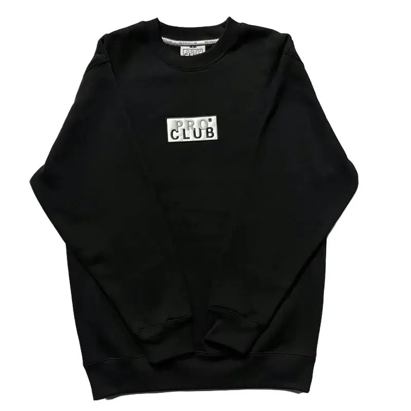 Pro Club Crew Neck sweater Fleece embroidered logo Casual Crewneck Classic Cotton Sweatshirt Tops Medium Sweater Hoodie...