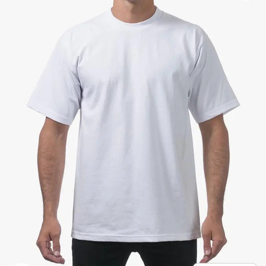 Pro Club Heavyweight Cotton Short Sleeve Crew Neck T-Shirt Top Casual Collar Classic Fabric Original Hoodie, Sweatshirt