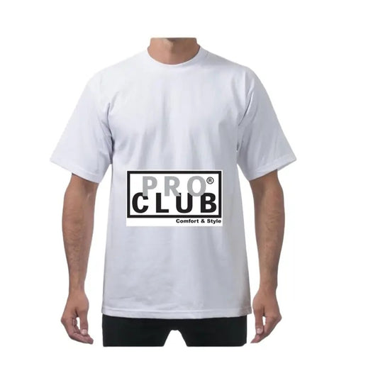 Pro Club Heavyweight Cotton Short Sleeve Crew Neck T-Shirt Top Casual Collar Classic Fabric Original Menswear Knit...