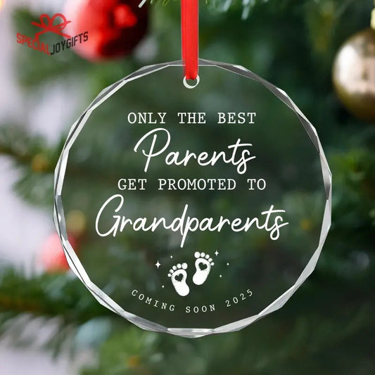 Promoted To Grandparents Ornament, Pregnancy Announcement Christmas Ornament, Reveal to Grandparents Gifts, New Baby...