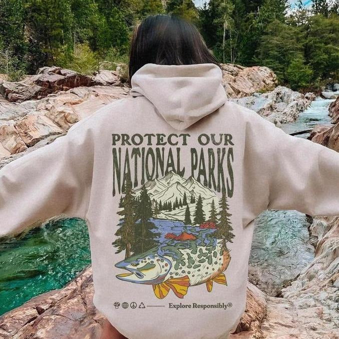 Protect National Parks Tshirt-Sweatshirt-Hoodie, Protect Our Parks Sweatshirt, Granola Girl, Aesthetic Hiking Shirt,...