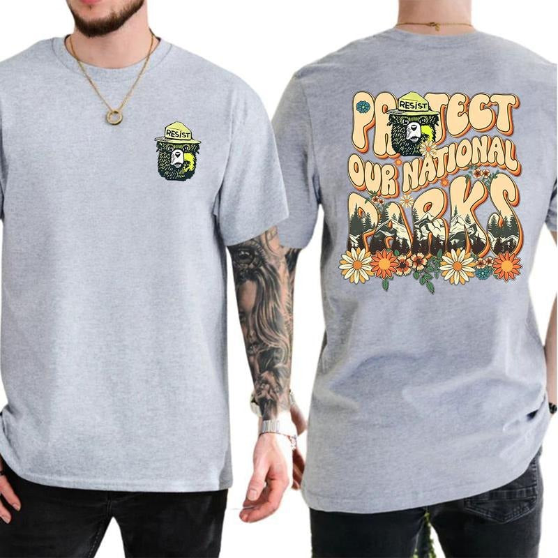 Protect Our National Parks 2 Sides T-Shirt, Subtle Anti Trum Shirt, Respect The Local Wildlife T-Shirt, Yosemite Joshua...