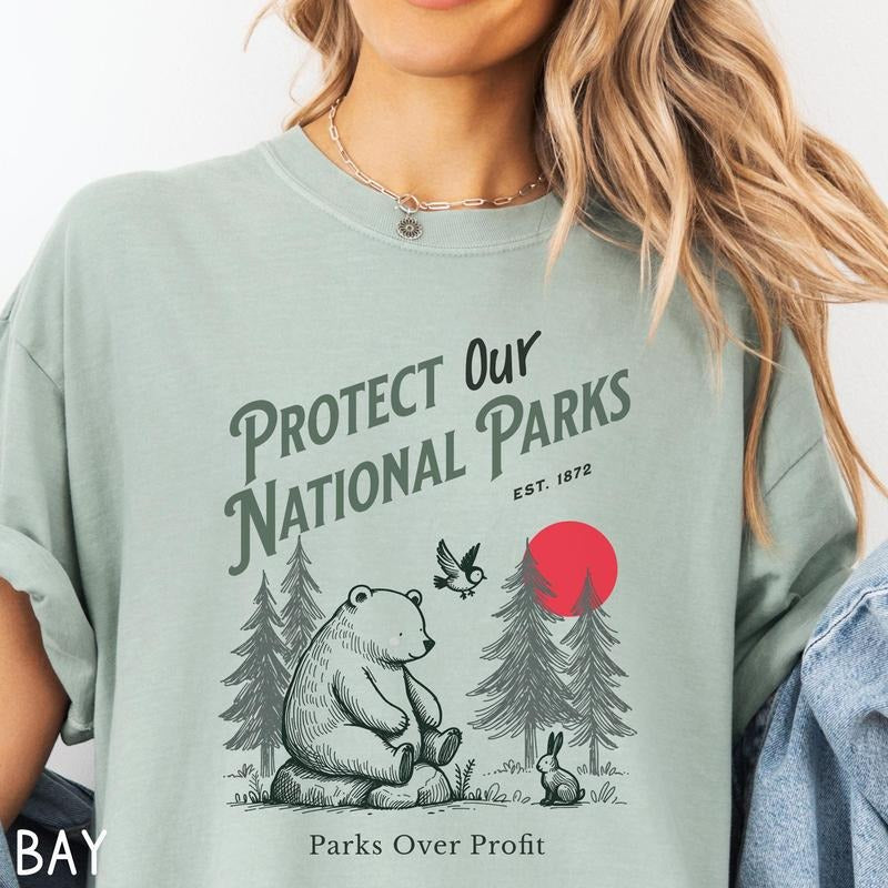 Protect Our National Parks Shirt, Comfort Colors Park Lover Shirt, Nature Lover Gift, Conservation Gift, Nature Lover...