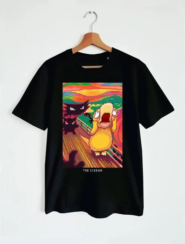 Psyduck The Scream, Anime Gift, Psyduck Shirt Hoodie, Sweatshirt | WearSparks.com