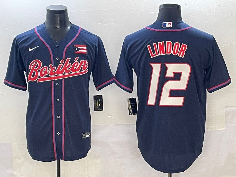 Puerto Rico #12 Francisco Lindor Puerto Rico Collaboration Style 3