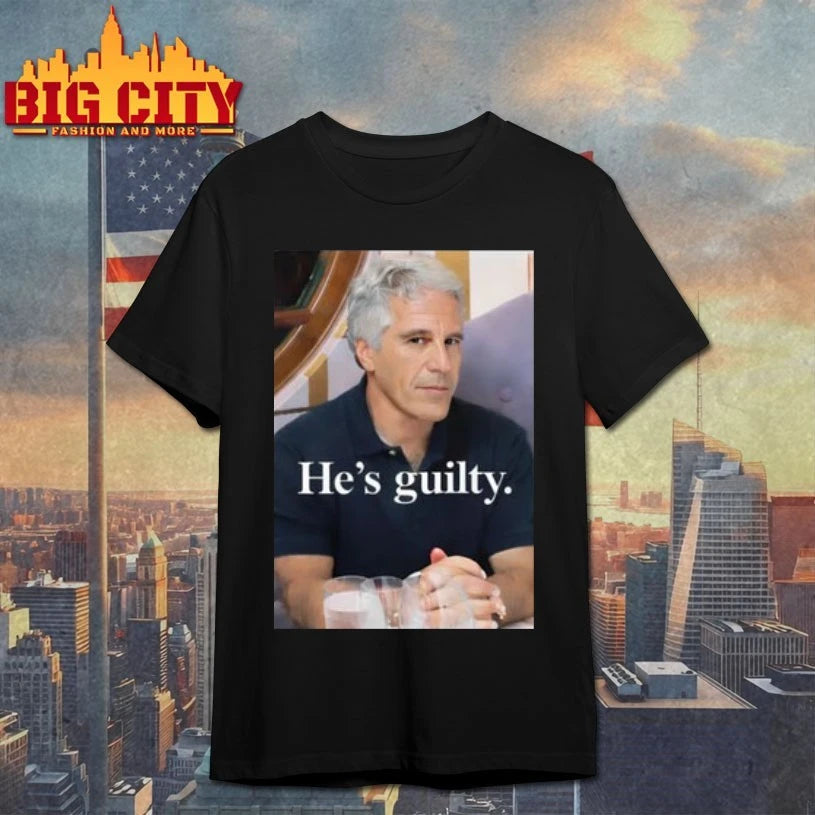 Pump Wearing He’s Guilty Island shirt