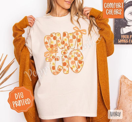 Pumpkin Auntie Shirt Comfort Colors, Trendy Fall Tshirt Hoodie, Sweatshirt | WearSparks.com