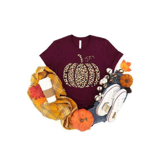 Pumpkin Shirt, Cheetah Pumpkin Shirt, Cute Pumpkin Shirt, Happy Thanksgiving Shirt, Thanksgiving Shirt, Fall Shirt,...