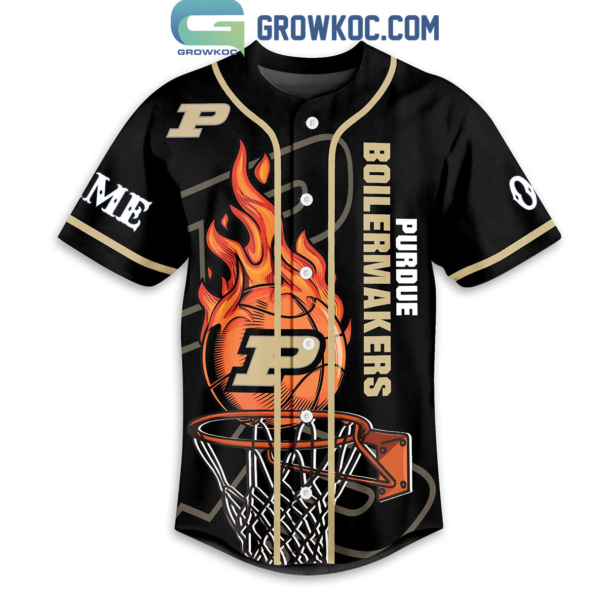 Purdue Boilermakers 2024 MCAA Men’s Final Four Personalized Baseball Jersey