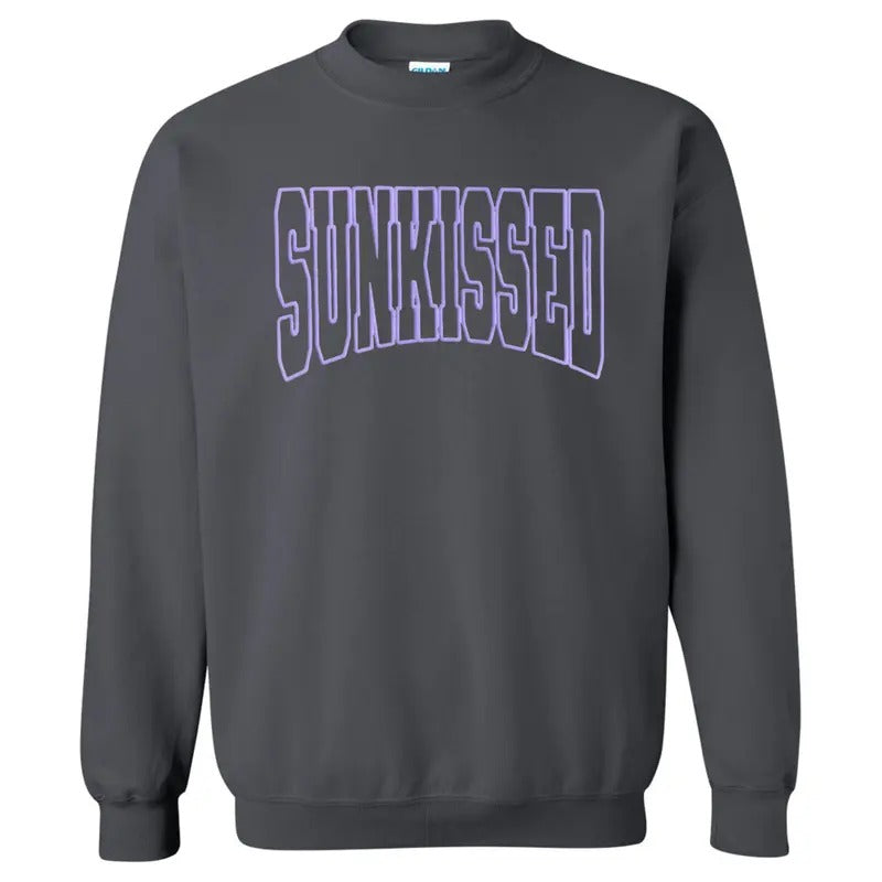 Purple Sunkissed PUFF Letter Sweatshirt T-Shirts, Hoodie | WearSparks.com