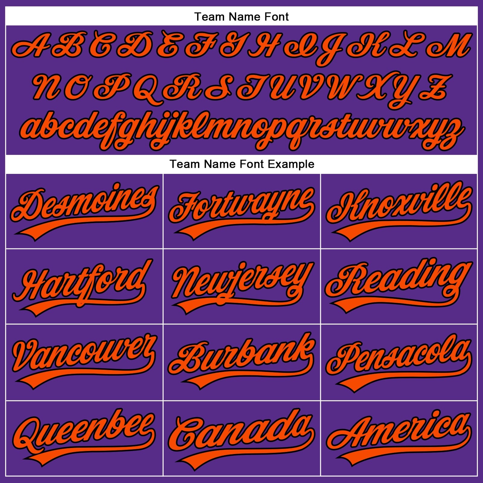 Custom Purple Black Pinstripe Orange Authentic Baseball Jersey