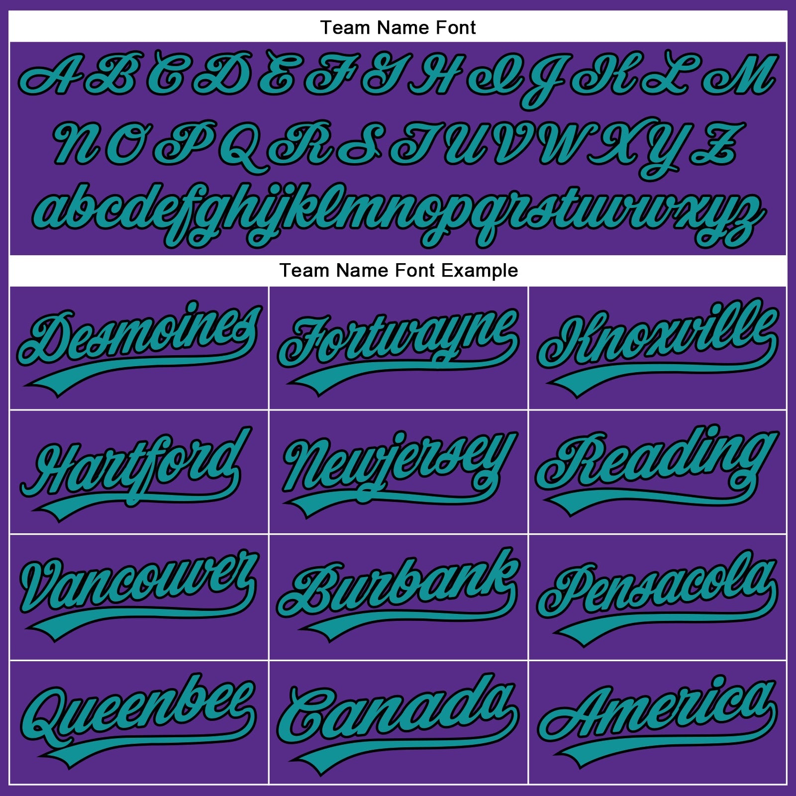Custom Purple Black Pinstripe Teal Authentic Baseball Jersey