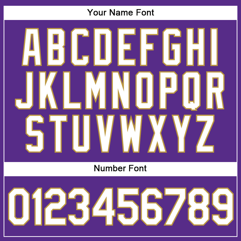 Custom Purple White Pinstripe Old Gold Authentic Baseball Jersey