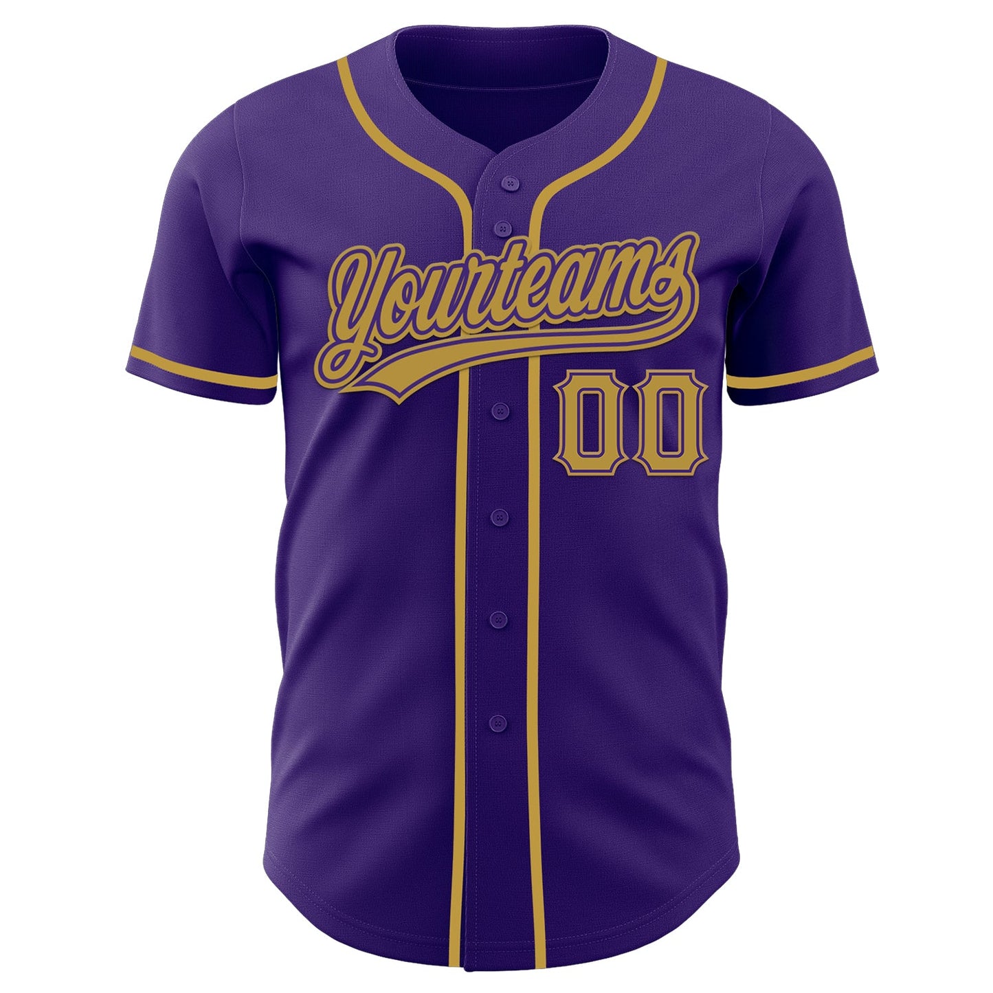 Custom Purple Old Gold Authentic Baseball Jersey