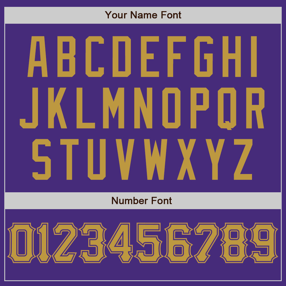 Custom Purple Old Gold Authentic Baseball Jersey