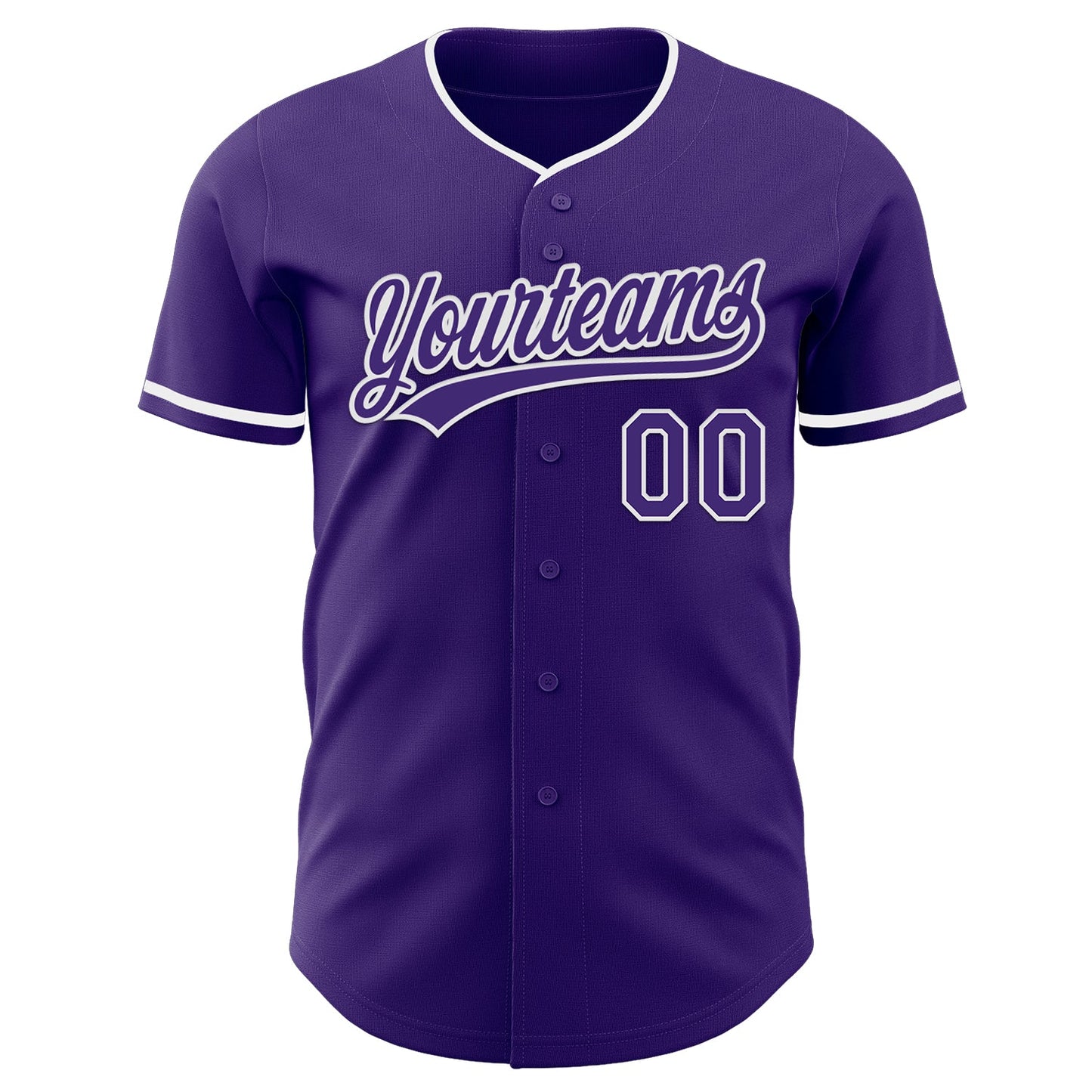 Custom Purple White Authentic Baseball Jersey