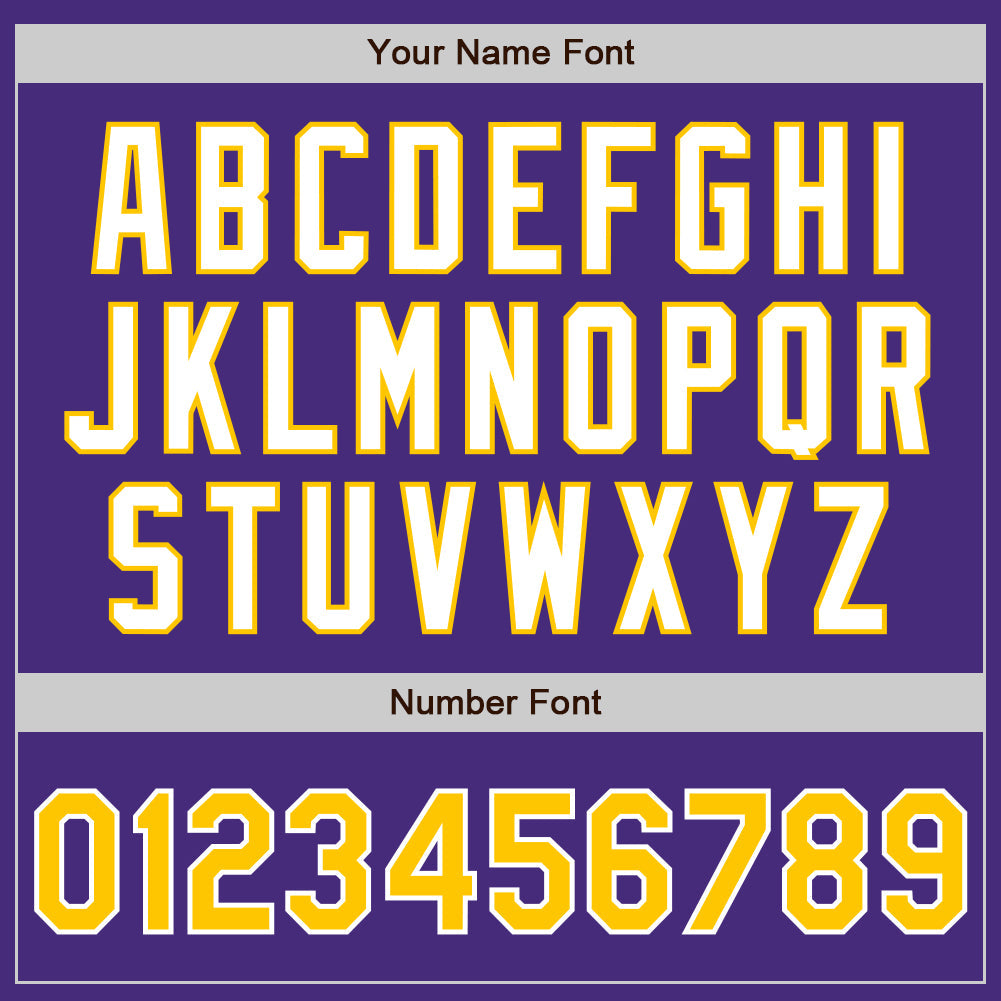 Custom Purple Yellow-White Authentic Baseball Jersey