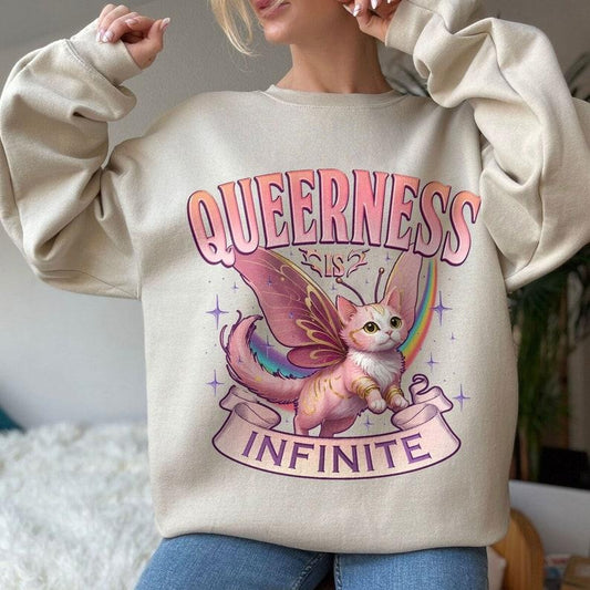 Queerness Is Infinite Sweatshirt, Lgbt Pride Month Shirts, In My Pride Month Era Crewneck, Gay Lesbian Pride Hoodie, Gift...