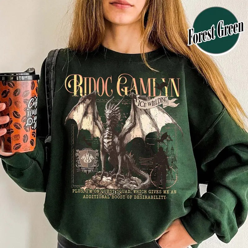 Quest Squad Onyx Storm Sweatshirt,Ridoc Quest Squad Onyx Storm Sweatshirt,Dragon Rider Sweatshirt,Ridoc Gamlyn...