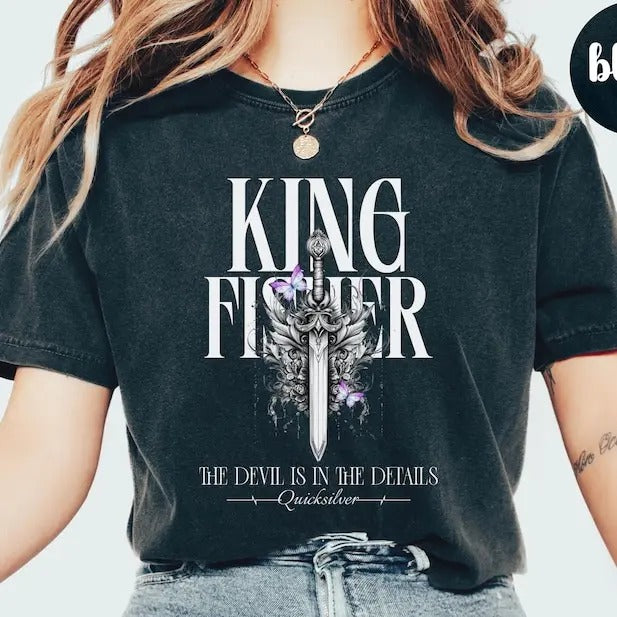 Quicksilver Book Kingfisher T-shirt, Sweatshirt, Hoodie, Fantasy Bookish Merch Inspired Fantasy Novel Apparel Romantasy...