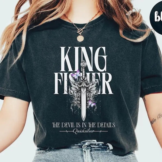Quicksilver Book Kingfisher T-shirt, Sweatshirt, Hoodie, Fantasy Bookish Merch Inspired Fantasy Novel Apparel Romantasy...