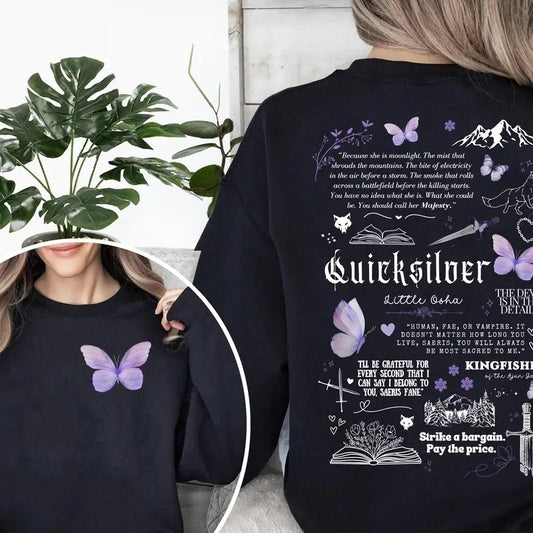 Quicksilver Book Sweatshirt, Kingfisher Hoodie, Fantasy Bookish Merch, Callie Hart, Fantasy Novel Apparel Romantasy Gift...
