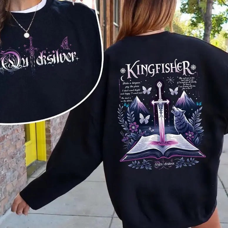 Quicksilver Series Sweatshirt, Kingfisher Shirts, Callie Hart Quicksilver, Romance Novel Shirt, Bookish Shirt, Fantasy...