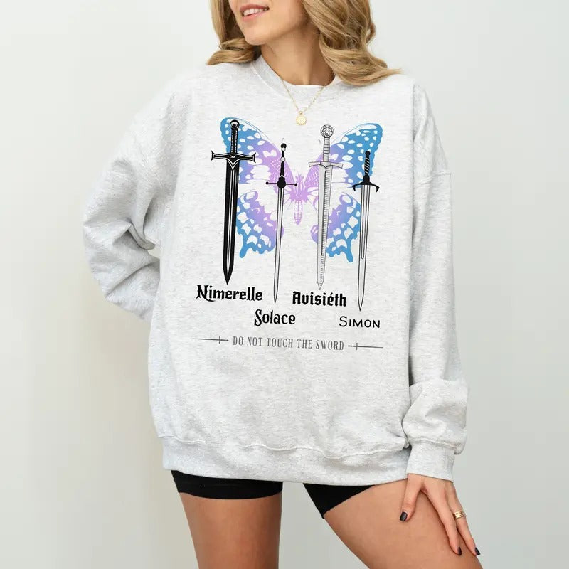 Quicksilver Swords Sweatshirt, T-shirt, Hoodie inspired book Kingfisher merch Saeris Carrion romance Simon clothes top...