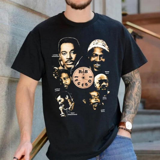 R&B Legends Tee, Marviin Gaye Shirt, Luther Vandrooss Shirt, Gerald Leevert Shirt, 90s Hip Hop Shirt, Unisex Short Sleeve...
