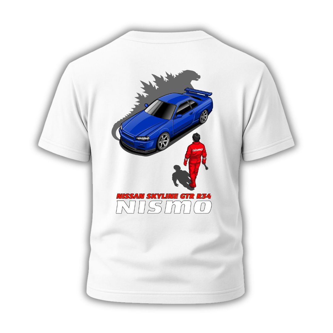 Nissan GT-R R34 “Godzilla Shadow” T-Shirt Hoodie, Sweatshirt | WearSparks.com (Image 2)