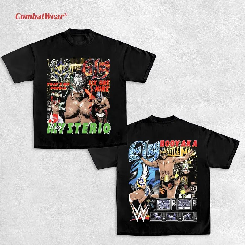 REY MYSTERIO TEE , Wrestling Tee, Wrestling Graphic Tee, Wrestler Shirt, Sports Shirt, Vintage Wresting Shirt, Wrestling...