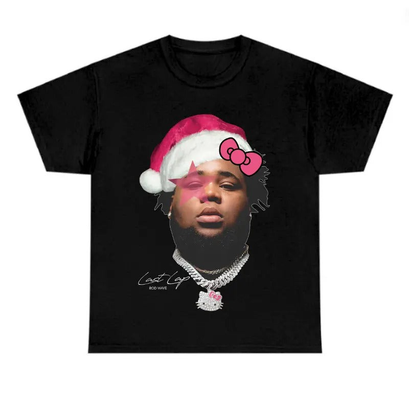 ROd Wavee Pink Santa Christmas Graphic Rap Tee graphic tee Hoodie, Sweatshirt | WearSparks.com