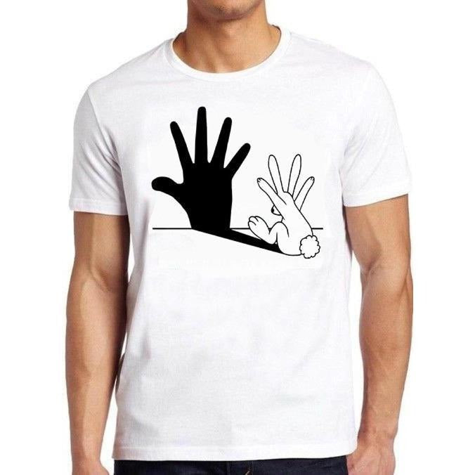 Rabbit Hand Shadow Art Cool Gift Tee T Shirt Made in USA Hoodie, Sweatshirt | WearSparks.com
