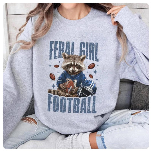 Raccoon Feral Girl Football Shirt American Football Team Shirt Dallas Football Player Shirt Hoodie, Sweatshirt