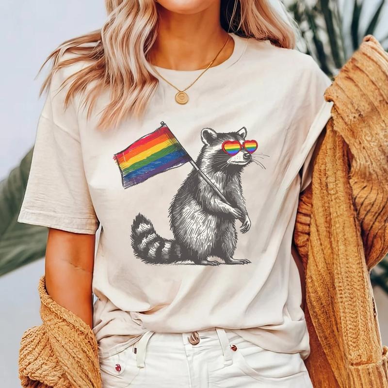 Raccoon Pride Lgbt Shirt, Racoon Pride Flag Shirt, Gay Queer Shirt, Funny Lgbt Shirt, Lgbtq Support Hoodie, Sweatshirt