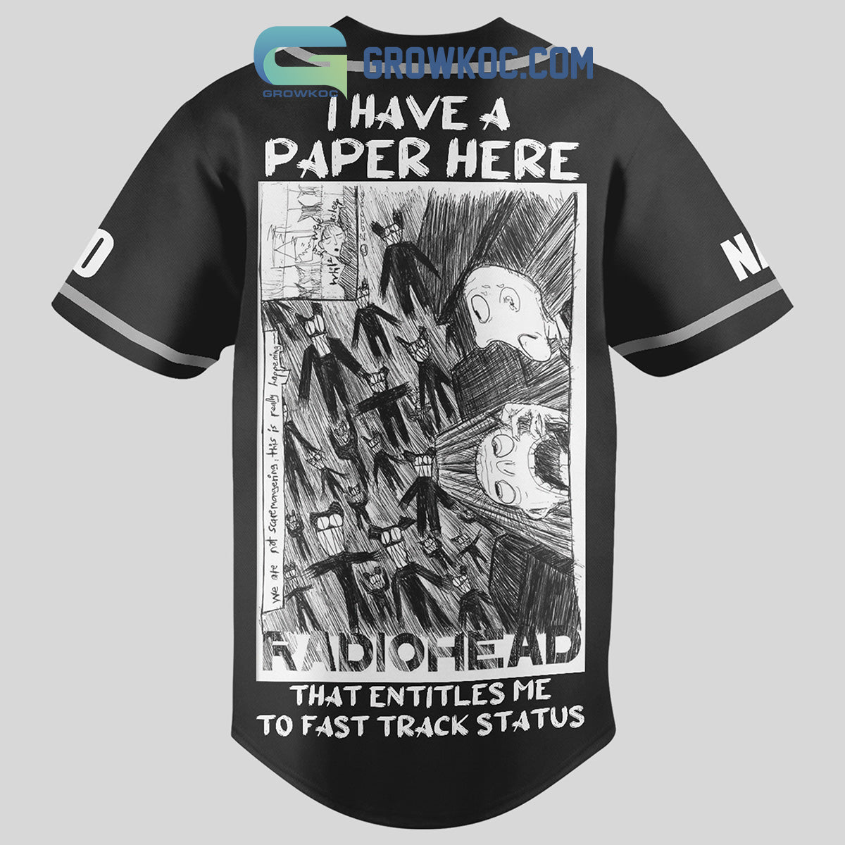 Radiohead Fast Track Status Personalized Baseball Jersey