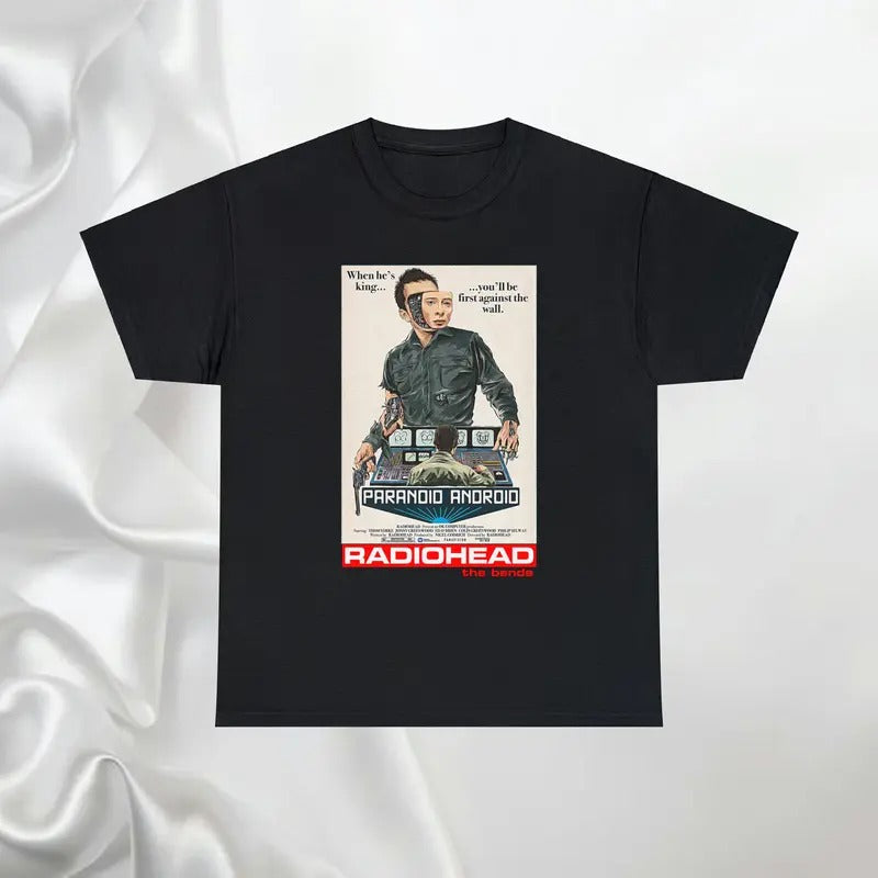 Radiohead Paranoid Android Bends Ok Computer Vinyl Rainbows Concert Tour T-Shirt Menswear Top Hoodie, Sweatshirt