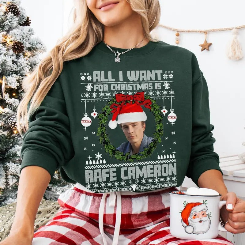 Rafe Cameron Ugly Christmas Sweatshirt, Outer Banks Merch  , Drew Starkey Christmas Outfit, OBX SS4 Show Shirt Gift For...