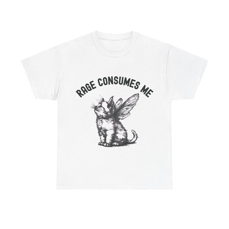 Rage Consumes Me Funny Cat Shirt, Graphic Unisex Tee Hoodie, Sweatshirt | WearSparks.com