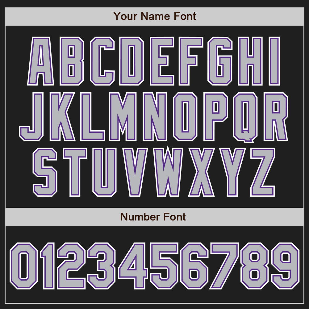 Custom Black Gray-Purple Authentic Raglan Sleeves Baseball Jersey T-Shirts, Hoodie, Sweatshirt | WearSparks.com (Image 5)