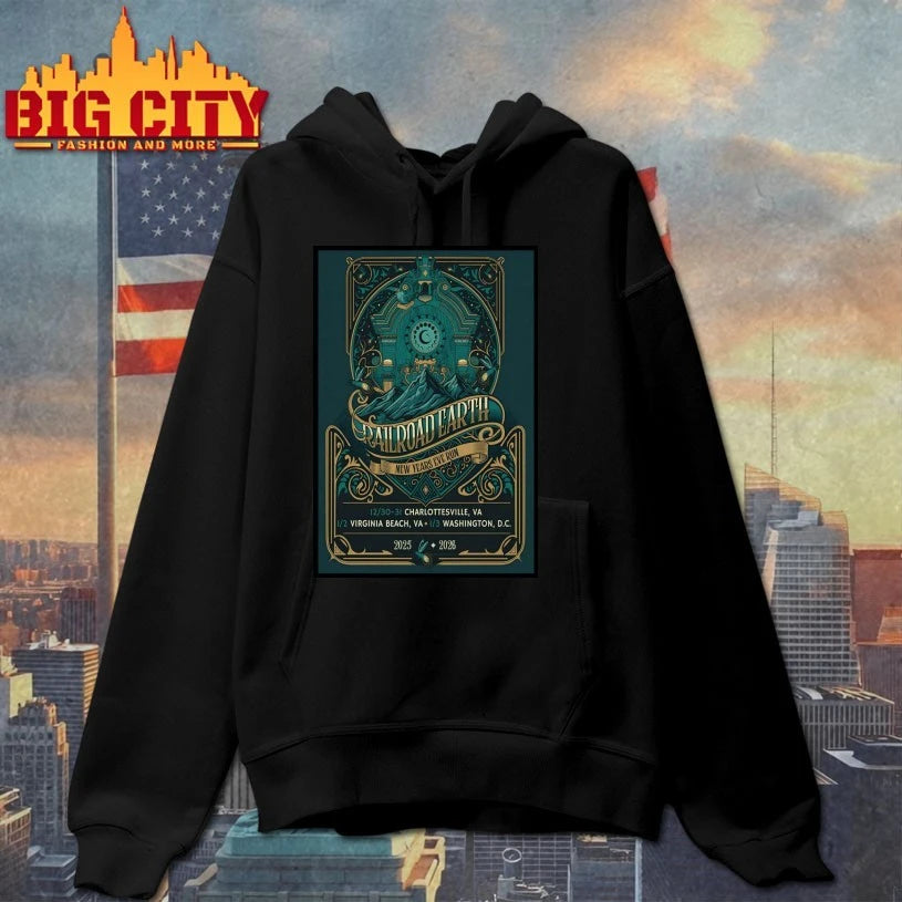 Railroad Earth Charlottesville NYE Dec 30-31 2025 Poster shirt