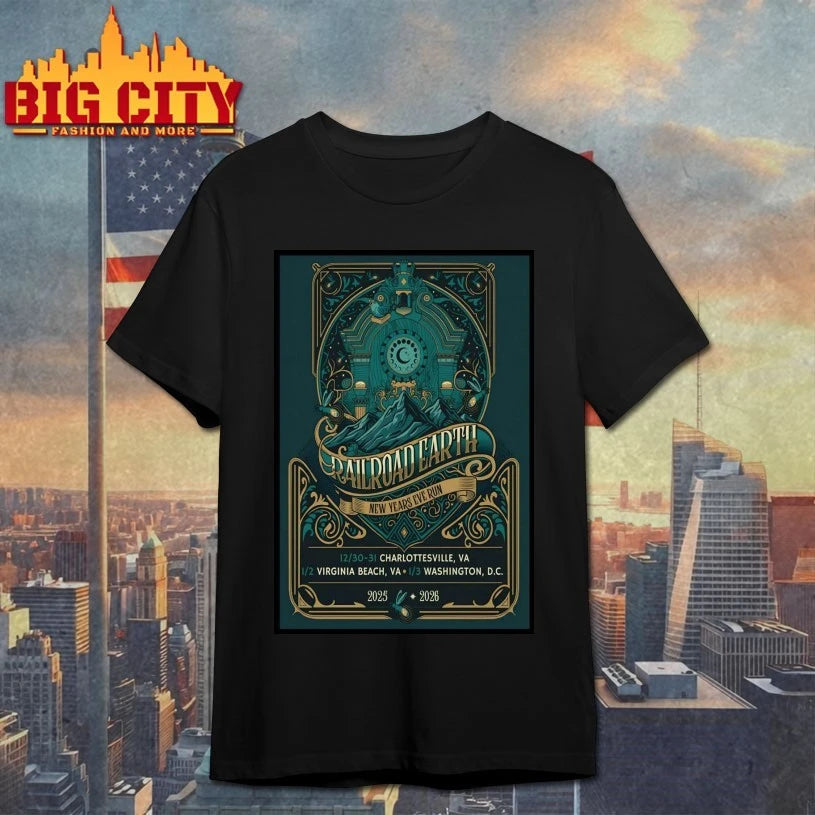 Railroad Earth Charlottesville NYE Dec 30-31 2025 Poster shirt