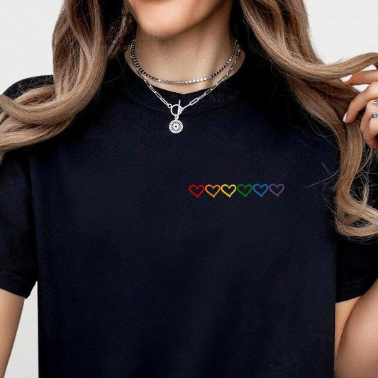 Rainbow Heart Shirt, LGBT Shirts, Pride Rainbow Heart T-shirt, Pride Shirt, Shirt For Women, LGBT Tee, Gifts For Her, Gay...