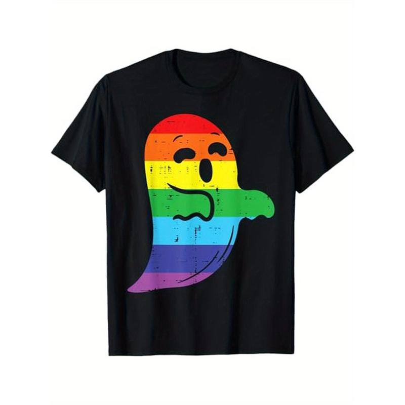 Rainbow Pride T-Shirt - Perfect Gift for Dad, Mom, Grandpa, Siblings | Cotton Blend, Crew Neck, Short Sleeve, Machine...