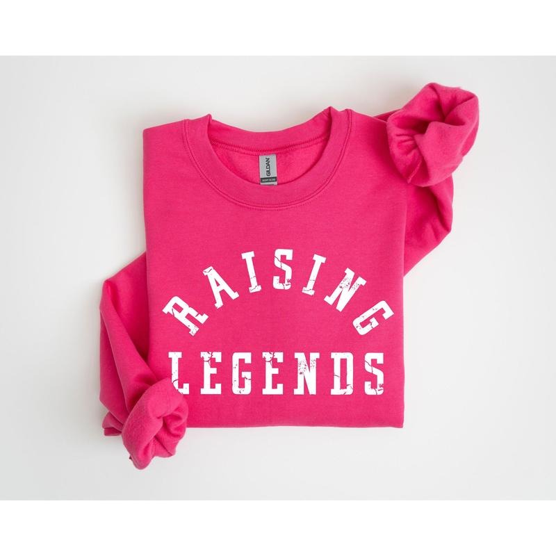Raising Legends Mother's Day Sweatshirt, Sports Mom, Coach, Father's Day Sweatshirt, Women's Crew Neck, Crewneck...
